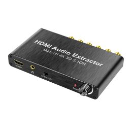 Converter 5.1CH Audio Converter Decoder 4K HDMI AC3/DTS Audio Extractor Decoder RCA Sound Amplifier Analog Converter for PS4 TV DVD Player