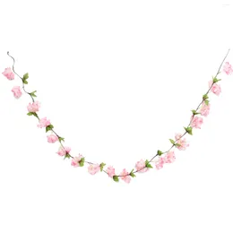 Decorative Flowers Artificial Hanging Vine Flower Garland Cherry Blossom For Home Wedding