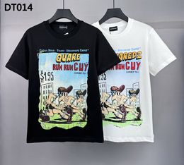DSQ PHANTOM TURTLE Men's T-Shirts Mens Designer T Shirts Black White Cool T-shirt Men Summer Italian Fashion Casual Street T-shirt Tops Plus Size M-XXXL 6217