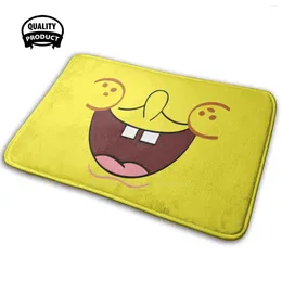 Carpets Mouth 3D Soft Non-Slip Mat Rug Carpet Cushion Cartoon Tv Show Face Colour Colourful Square Head Yellow Hd Kids Kid