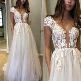 Dresses Fashion Prom Dresses Slit Formal Dress Ivory Lace Prom Dress Sexy Summer Tulle Slit Evening Gowns