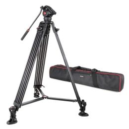 Monopods Viltrox Vx18m 1.88m Aluminum Professional Heavy Duty Video Camcorder Tripod with Fluid Head + Carry Bag for Camera Dv