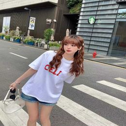 2024 Designer clothing Designer t shirt Shirt Spring/Summer Trend Casual Sweet Cool Girl Letter Print Loose Sleeve T-shirt Top Female