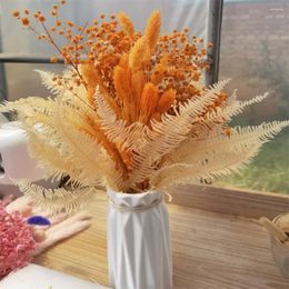 Decorative Flowers Natural Dried Decor Fluffy Pampas Grass Gypsophila Bouquets Boho Home For Wedding Floral Room Decorations