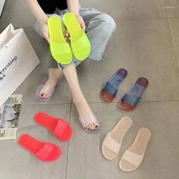 Slippers Maogu Summer Flat Shoes Ladies Zapatillas Mujer Women's Slipper PVC Transparent Clear 2024 Casaul Fashion Lady Sandals