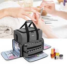 Storage Bags Large Capacity Nail Polish Organiser Box Cosmetic Bag Multi-purpose Detachable And Tool Makeup