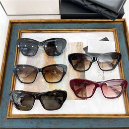 2024 Designer fashion luxury designer New small fragrant cat eyelids with diamond on the legs The same type of sunglasses 5457QB