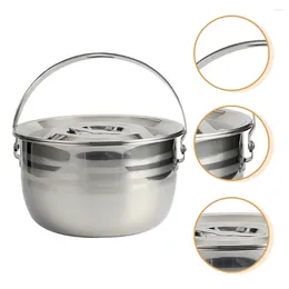 Double Boilers Camping Pot Supply Hanging Cookware Outdoor Kids Gear Stainless Steel Kitchen Stew Non-stick Child