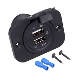 12-24 V USB-Ladegerät für Motorradauto-LKW-ATV-Boots-LED-Auto 3.1A Dual USB Sockel Ladegerät Power Adapter Outlet Power