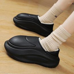 Slippers Couple Womens Men's Winter Indoor Cotton Shoes Non-slip Waterproof And Women's Warm Slides