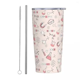 Tumblers Laboratory Stainless Steel Tumbler Pink Driving Car Mugs 20oz Thermal Mug Keep Heat Cold And Milk Tea Water Bottle