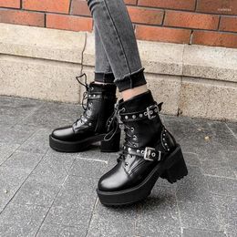 Dress Shoes Lady Boots Women's Rubber Rain Zipper Clogs Platform Lace Up Bootee Woman 2024 Chunky Heel Luxury Designer Round Toe