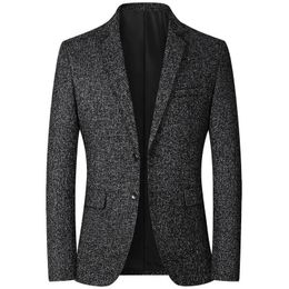 Blazers Men Fashion Slim Casual Suits Coats Solid Colour Business Suits Jackets Mens Blazers Tops Brand Mens Clothing 240401