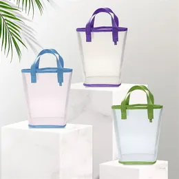 Storage Bags Women Mesh Shopping Bag Clear Female Small Shoulder Eco Handbag Tote Comestic Grocery Shopper Pouch Wash