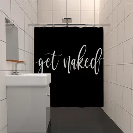 Shower Curtains 1pc 180x180cm Black Letter Patterns Suitable For Balcony Bedroom And Living Room Shading