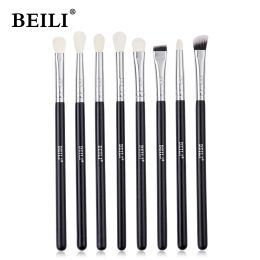 Brushes Beili Professional 6/8pcs Classic Natural Eye Makeup Brushes Set Eyeshadow Eyebrow Blending Y Black Beauty Make Up Brushes