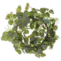 Decorative Flowers Christmas Decor Decorated Garland Outdoor Wreaths Eucalyptus Leaves Small Fall Hanging For Front Indoor Farmhouse Outside