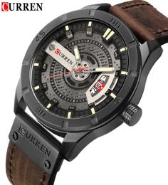 Luxury Watch Brand CURREN Men Military Sports Watches Mens Quartz Date Clock Man Casual Leather WristWatch Relogio Masculino3353076