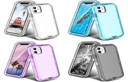 Armour Heavy Duty Shockproof Phone Cases For Iphone 14 13 12 11 Pro Max Defender Three Layer Clear Hard PC TPU XSMAX XR XS X 8 7 Pl6558097