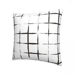 Pillow Stripe Plaid Pillowcase Printed Cover Decorative Black And White Throw Case Bedroom Zippered 40 40cm