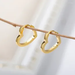 Dangle Earrings Simple Heart Drop For Women Stainless Steel Brand Fashion Ear Cuff Piercing Earring Jewelry Gifts Bijoux Femme