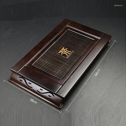 Tea Trays High-grade Tray 68cm 38cm 7cm Solid Wooden Chinese Kungfu Tools Saucer Drawer Type Water Board Large Table