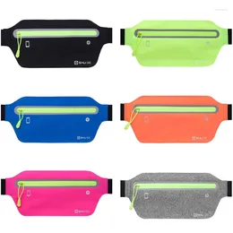 Waist Bags Sports Running Bag Casual Solid Zipper Elastic Reflective Phone Pouch Leisure For Women Men