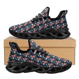 Casual Shoes INSTANTARTS Floral Leaf Ladies Luxury Design Outdoor Heightening Air Cushion Walking Breathable Lightweight Running