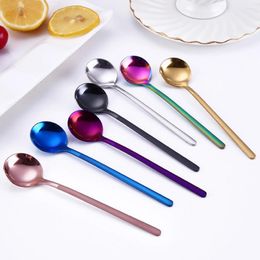 Coffee Scoops 1PC Stainless Steel Spoon Dessert Ice Cream Fruit Teaspoons Creative Watermelon Salad Tableware