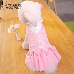 Dog Apparel Hoopet Pet Clothes Pink Dress For Dogs Cat Product Coat Jacket Puppy Chihuahua