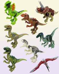 Jurassic Dinosaur Bricks Figure Animal Wild World TRex Echo Pterosauria Triceratop Indomirus Rex Building Block Toy for Boys3973093