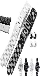 Watch Bands Ceramics Wristband High Women039s Men039s Strap Fashion Bracelet Black White 16mm 19mm For J126682344