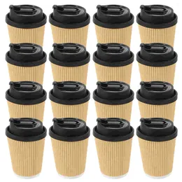 Disposable Cups Straws Paper Coffee Cup Drink Thicken Kids Portable Packing Milk Tea