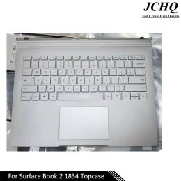 Cards JCHQ Original Topcase For Surface Book 2 1834 13.5inch Topcase With Keyboard Hinge Battery Trackpad Bottom Case