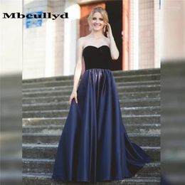 Party Dresses Elegant Navy Blue Prom Long 2024 Sweetheat A-line Evening Dress For Women Plus Size Vestidos De Fiesta Noche