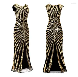 Casual Dresses Sequined Fishtail Hem Long Dress Party Body Sexy