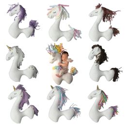 Printers Newborn Photography Props Horse Posing Pillow Unicorn Photo Prop Baby Photoshoot Cushion Infant Photo Studio Mat