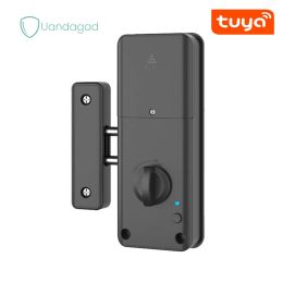 Lock Tuya APP Remote Control Automatic Card Sensing Motor Lock Invisible Keyless No Drill Hole Install For Wooden Door