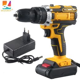 Drill Driver 21V13AH Battery Hammer with 28 Nm Max 253 Position 2 Variable Speed 38 Keyless Chuck Fast Charger 240402