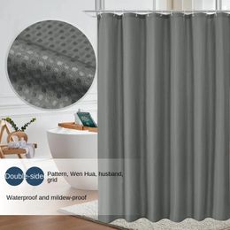 Shower Curtains High Quality Luxury Curtain Lined Bathroom Plain Waterproof And Mildew Proof No Punching