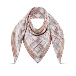 Silk Top Square Head Scarfs For Women Luxurious Scarf High Classic Letter Pattern Designer Shawl Scarves New Gift Easy To Match Soft Chequered Ribbon 90Cm