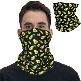 Scarves Avocado Fruit Pattern Bandana Neck Cover Printed Balaclavas Wrap Scarf Multi-use Headwear For Men Women Adult Windproof