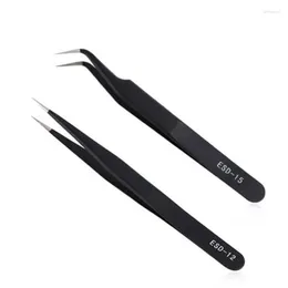 Bedding Sets Nail Tweezers Rhinestone Picking Tool Lash Grafting Clip Eyelash Nipper Stainless Steel Beauty Curved Straight Makeup Tools