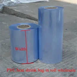 Gift Wrap 1kg/roll PVC Heat Shrinkable Pipe Clear Film DIY Shrink Packaging Tube Plastic Pack Box Bottle Jar GIFTS JOY