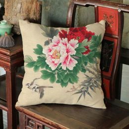 Pillow 9 Designs Chinese Royal Style Poeny Flowers For Home Decoration East Asia Elegant Floral Sofa Case Covers