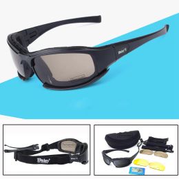 Eyewears Tactical Polarized Army Sunglasses Military Goggles 4 Lens Kit Men War Game Outdoor Sport Hiking Sunglasses