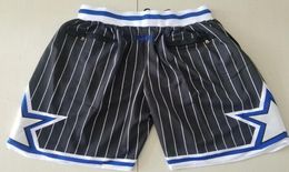 New Shorts Team Shorts 9293 Vintage Baseketball Shorts Zipper Pocket Running Clothes Black White Stripe Colour Just Done Size SXX7623216