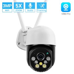 Cameras HAMROLTE 3MP PTZ Wifi Camera 5X Digital Zoom Auto Tracking Wireless IP Video Outdoor AI Human Detection CCTV Camera V380 Pro