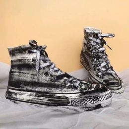 Casual Shoes Harajuku Retro Ulzzang Dirty Canvas Men High Top Sneaker Preppy Style Winter Male Unisex Vulcanize
