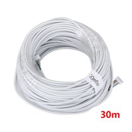 Accessories 30M 2.54*6P 6 wire cable for video intercom Colour Video Door Phone doorbell wired Intercom cable